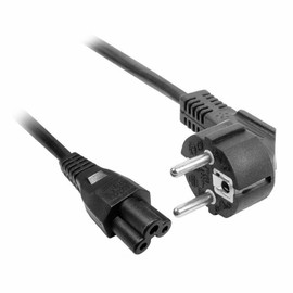 J49C IEC Power Cable Power Cable CEE 7/7 to C5 3-Pin Monitor Power Supply for Laptop Notebook Power Supply Scanner Printer and LED TV Monitors 3 Pin AC Power Cable