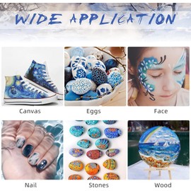 Paint Brushes, 20 Pcs Face Paint Brushes for Children Watercolor, Acrylic and Oil Painting Suitable for Decorations, Models, Figurines, Nail Art