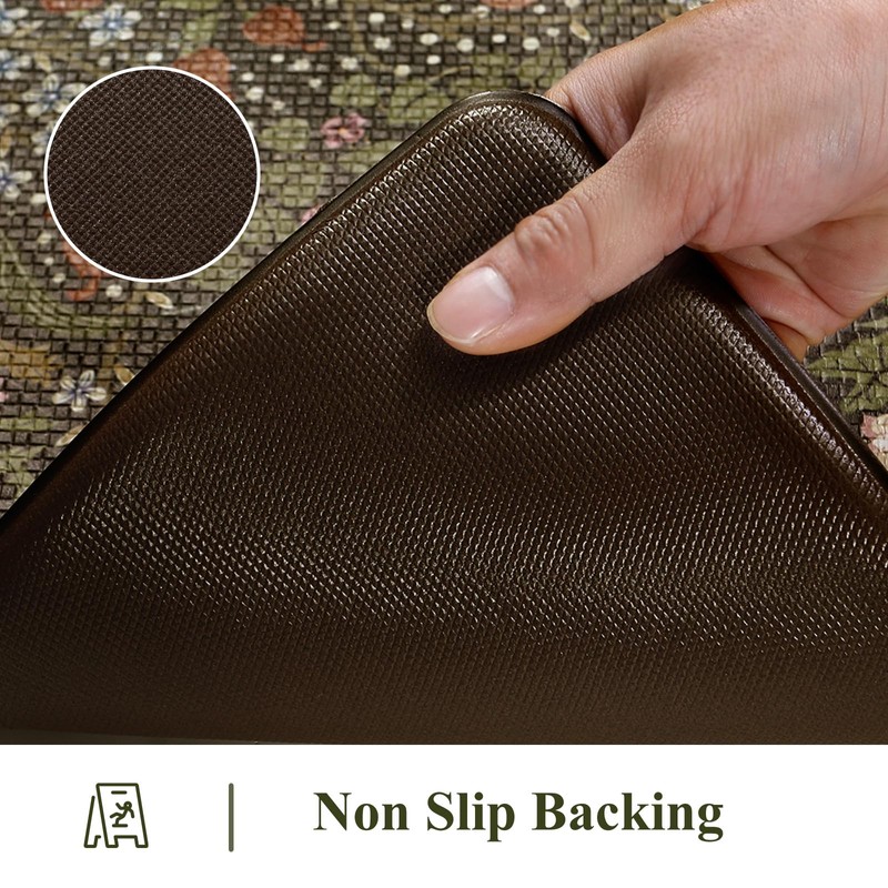 Collive Kitchen Mats for Floor, Cushioned Anti Fatigue Mat Green