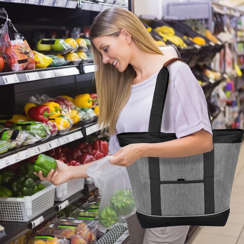 Bolsa térmica aislada, reutilizable de 30 latas, bolsa aislada suave,
