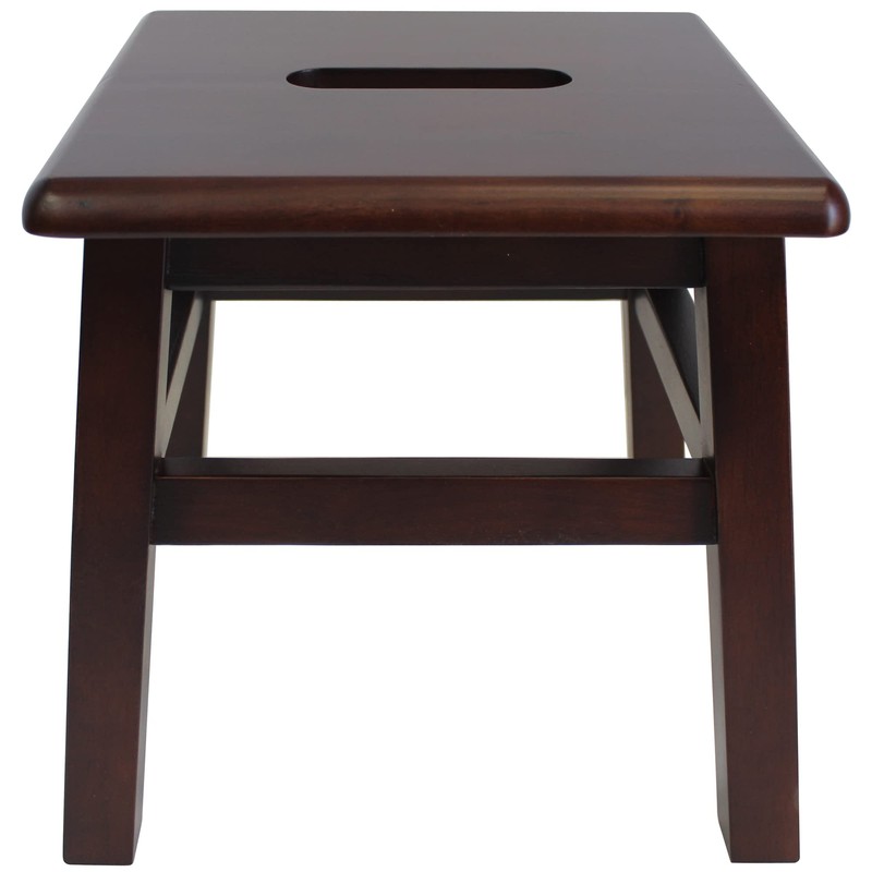 eHemco Solid Hardwood Step Stool for Adults and Kids, 12.25