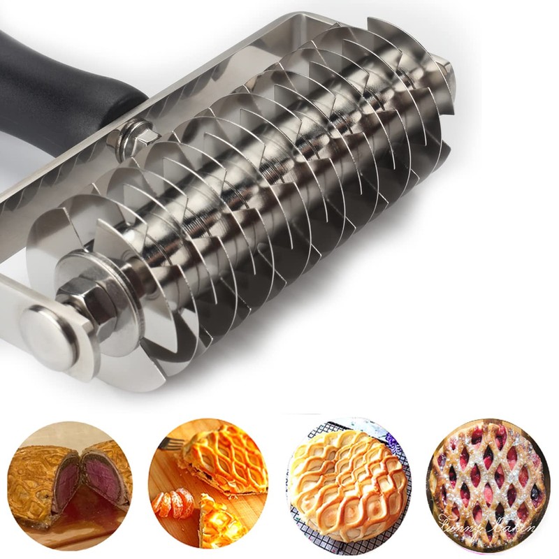 Pastry Lattice Roller Cutter - EVNSIX Stainless Steel Professional Dough