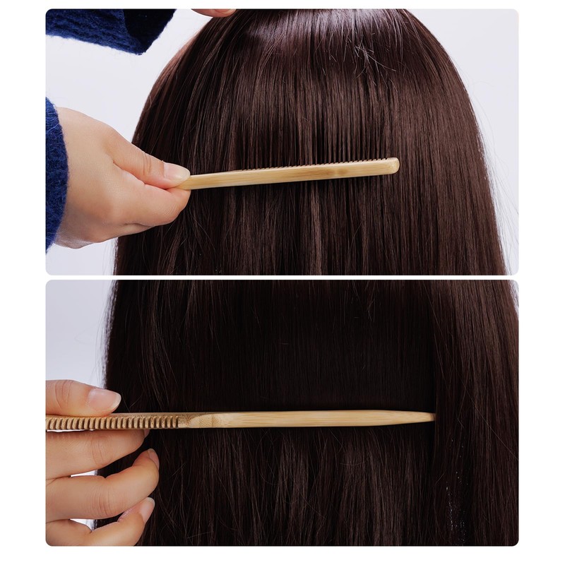 3PCS Brown Wooden Combs Set