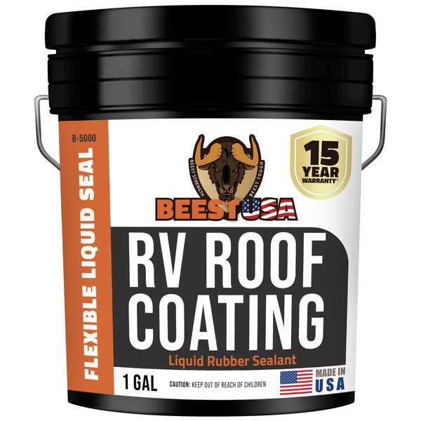BEEST RV Roof Coating White, 1 Gallon Covers up to