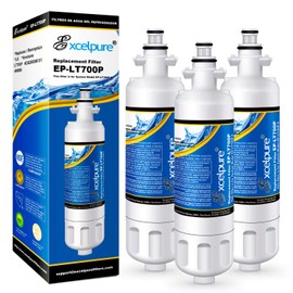 EXCELPURE ADQ36006101 Replacement for LG LT700P, Kenmore 9690,46-9690, RWF1200A, LFXC24726S,SP-LE700, LFXS24623S, RFC1200A, LFXC24726D, HDX FML-3, ADQ36006102, Refrigerator Water Filter, 3PACK