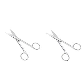 Baluue Pcs Mini Eyebrow Scissors for Makeup Curved Stainless Steel Scissors for Home Travel