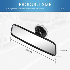 Car Rear View Mirror,HD 360° Rotatable Car Rearview Mirror for Observing Vehicles and Children,Suction Cup Universal Replacement Rear View Mirror for Most Cars,Trucks,SUVs