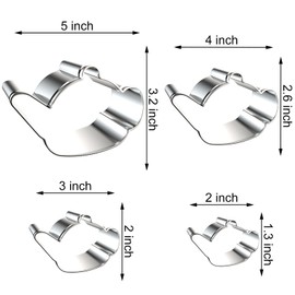 Teapot Cookie Cutter Set - 5 inch, 4 inch, 3 inch, 2 inch - 4 Piece Tea Pot Cookie Cutters Shapes Molds - Stainless Steel