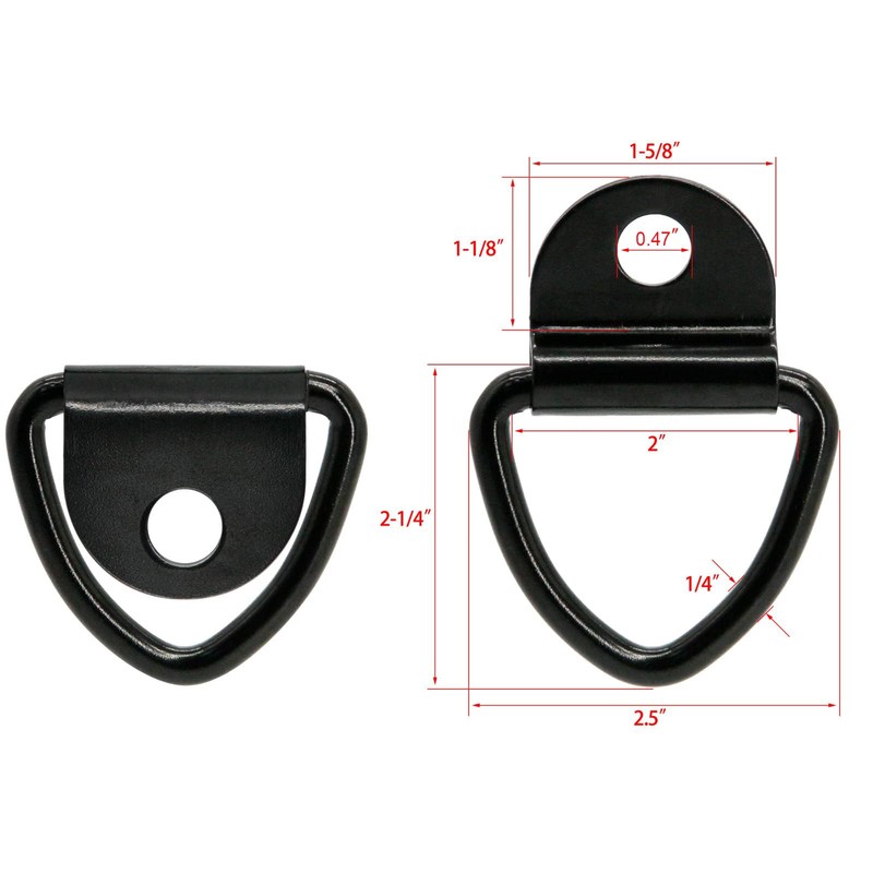 KOPKIO 12 PCS V Ring Tie Down Anchors 2" Diameter