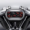 Kustom Cycle Parts Leather and Red Roses Air Cleaner Cover