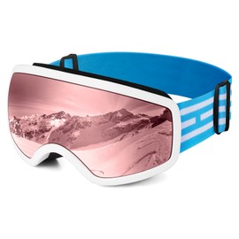 EasYoung Kids Ski Goggles, Children Skiing Snowboard Goggles for Boys Girls Junior, Snow Glasses Helmet Compatible