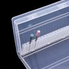 20 Slot Empty Storage Box for Nail Drills Transparent Acrylic