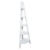 Casual Home 5-Shelf Corner Ladder Bookcase, White
