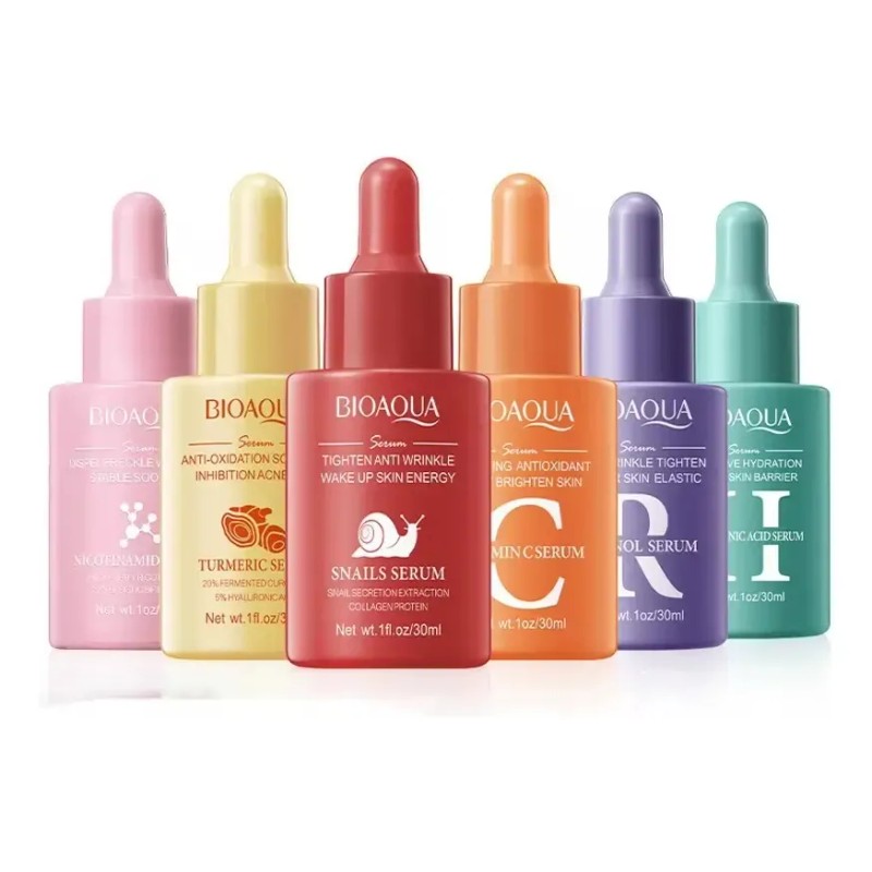 Suero Facial Niacinamida, Turmeric, Baba Caracol Set 3 Pzs
