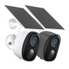 Sansco 2PCS 2K Solar 3MP Home Wireless Security Camera Wifi