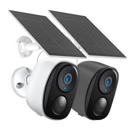 Sansco 2PCS 2K Solar 3MP Home Wireless Security Camera Wifi 2-Way Audio Surveillance