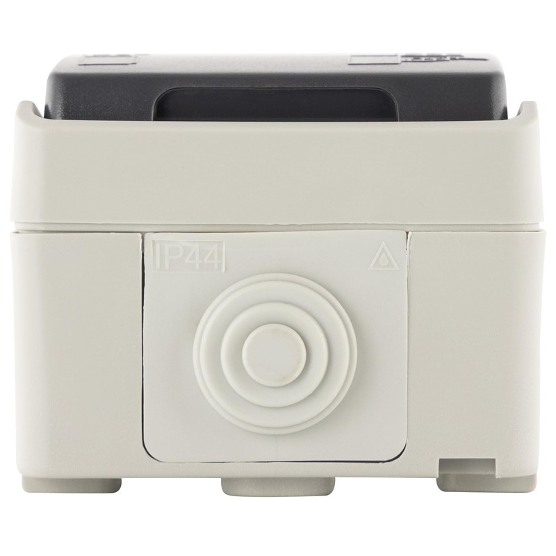 REV AquaBase 1-Way Socket - Wet Room, Splash-proof IP54 Double