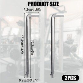 NQEUEPN 2pcs Weight Stack Pin, 3/8 Inch Diameter 6 Inch Weight Loading Pin L Shaped Stack Extender Selector Inserts Gym Fitness Equipment for Home Gym Accessories