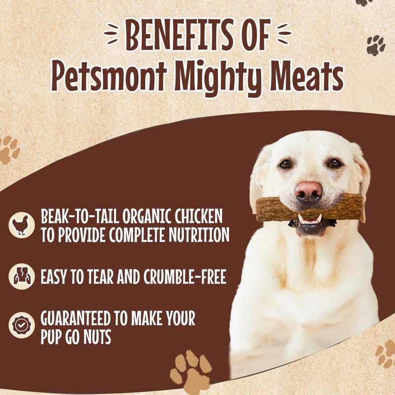Petsmont Meat Munchies - Organic Chicken Jerky Dog Treats Limited