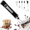 Milk Frother Handheld with Stand Electric Frother Wand, Rechargeable Milk