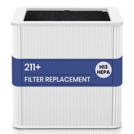 211+ Filter Replacement Compatible with Blue Pure 211+ & 211+ Auto Air Purifier, 2-Stage Filtration System of H13 True HEPA Filter and Activated Carbon Filter