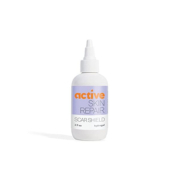 Active Skin Repair First Aid Scar Shield Hydrogel - Scar Treatment for Cuts, Scrapes, Burns and Other Wounds to Stop Scars BEFORE They Form - Natural and Non-Toxic Scar Prevention Gel (3 oz Gel)