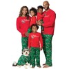 PajamaGram Pet Christmas Pajamas for Family, Red & Green, SM