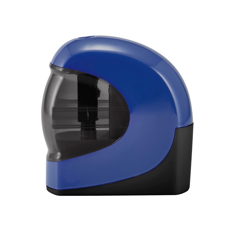 Lockermate Auto Stop Battery Operated Personal Sized Pencil Sharpener, Blue