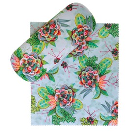 Allen Designs BLOOMS FLOWER Hard Shell Eyeglass Case with Matching Lens Cleaning Cloth