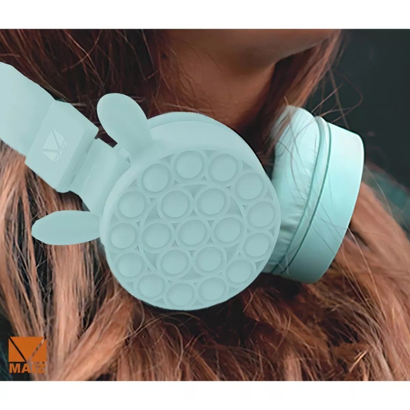 Maíz 3x2 Audifonos Bluetooth Diadema Conejo Orejas Kawaii Pop It