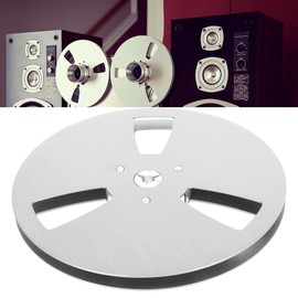 Empty Take up Reel, 1/4 7 Inch 3 Hole Tape Reel, Opening Aluminum Alloy Universal Reel Replacement Machine Part Opener Empty Plate, for Reel to Reel, for TEAC (Silver)