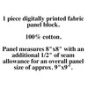 Fabric Panel 8"x8" Lord's Prayer Faith 100% Cotton Quilt Square