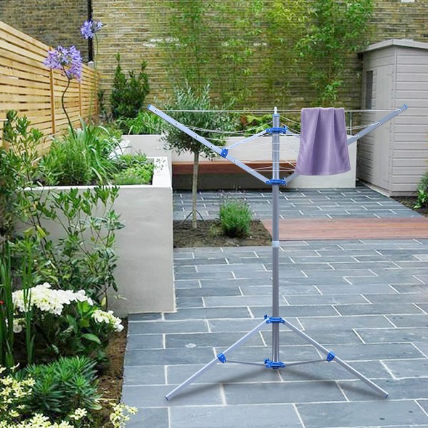 Ghankopd Outdoor Umbrella Drying Rack 6 Lines Retracting Collapsible Umbrella