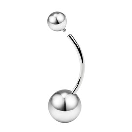 Ftovosyo Extra Long Titanium Belly Button Rings 16G Navel Rings Internally Threaded Belly Rings For Women Belly Bars 12mm