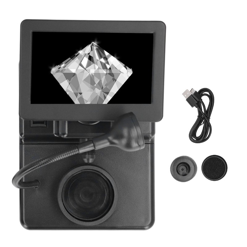 Diamond Waist Code Microscope 1000X Magnification 4.3 Inch LCD Screen