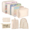 Packing Cubes for Suitcase,Lychico 9pcs Travel Luggage Packing Organizers Waterproof