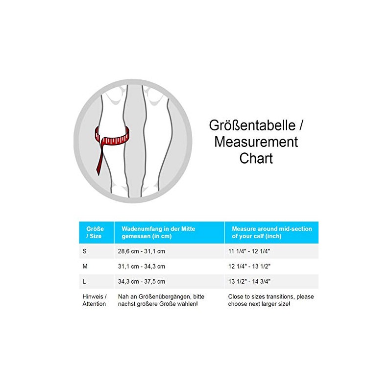 LP Support 957 elastische Venenbandagen - Kompressionsbandage Waden, Größe:L, Farbe:natur