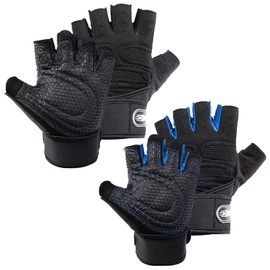 PIWOSGOL 2 Pairs of Fitness Gloves, Fitness Strength Training Gloves with Wrist Protection for Men and Women, Ventilated Training Gloves, Sports Gloves, Weightlifting for Gym, Ttraining, Bodybuilding