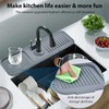 Silicone Sink Splash Guard for Kitchen & Bathroom, 17.7 inch