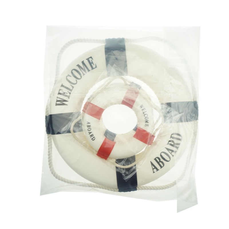 Bilipala 3Pcs Cloth Life Ring Buoy, Home Wall Nautical Decor,