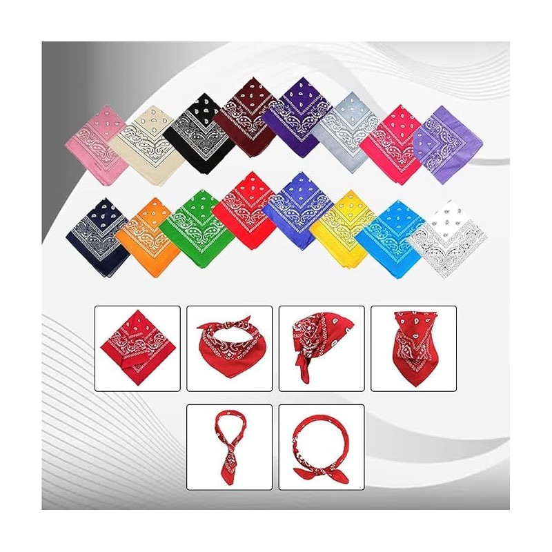 AAMERA mens bandana scarf bandana Face Masks, Paisley Print, Cotton