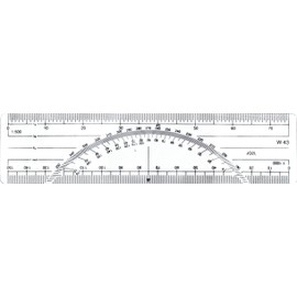Westcott 6-Inch Metric Protractor Ruler (W-43 BP)