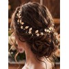 Catery Gold Leaf Headband Flower Headbands Wedding Hair Vine for