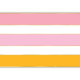 Slant Collections Disposable Paper Table Runner, 25' L x 18" W, Cabana Stripe