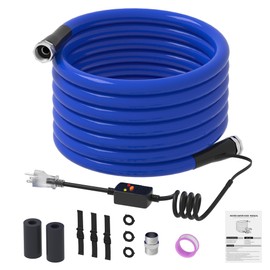 KORVOS 30FT RV Heated Drinking Water Hose, Lead-free,BPA Clean and Safe Heating Water Hose, Heated Hose with Insulation Sponge Anti-freeze and Leak-proof, Heater Garden Hose Suitable for RV&Camping