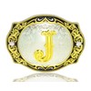 Moranse Golden Western Belt Buckle With Initial Letter A to