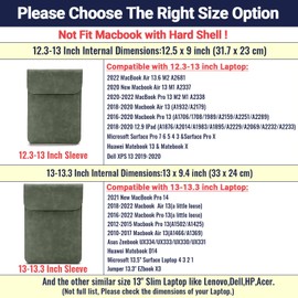 TECOOL 13 3 Inch Laptop Case Leather, MacBook Bag 13 Inch for 2012-2020 2024 MacBook Air/Pro 13 13.6 M3 M2 M1,2021-2023 MacBook Pro 14 M3 M2 M1,13 HP Surface Laptop Protective Case, Green