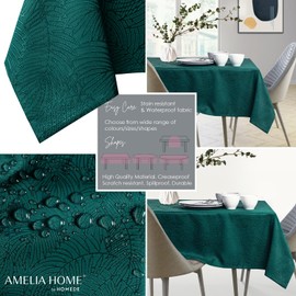 AmeliaHome Tablecloth, Lotus Effect, Water-resistant