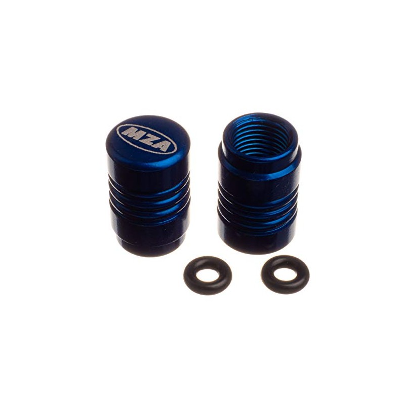 Set of 2 Valve Caps Aluminium Blue Anodised – MZA