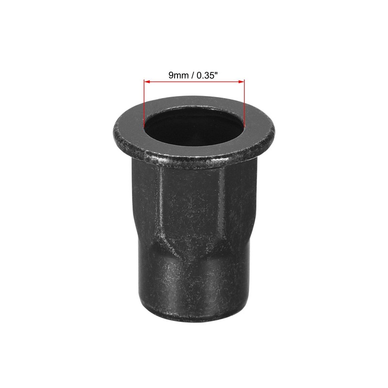uxcell M6 Rivet Nuts, Thread Half Hexagonal Carbon Steel Zinc-Plated